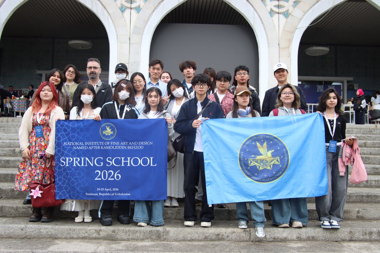 Kamoliddin Behzod nomidagi Milliy rassomlik va dizayn institutida “Spring School 2026” Xalqaro bahorgi maktab loyihasining uchinchi kuni ishtirokchilar uchun badiiy va madaniy jihatdan boy hamda mazmunli dastur asosida tashkil etildi!