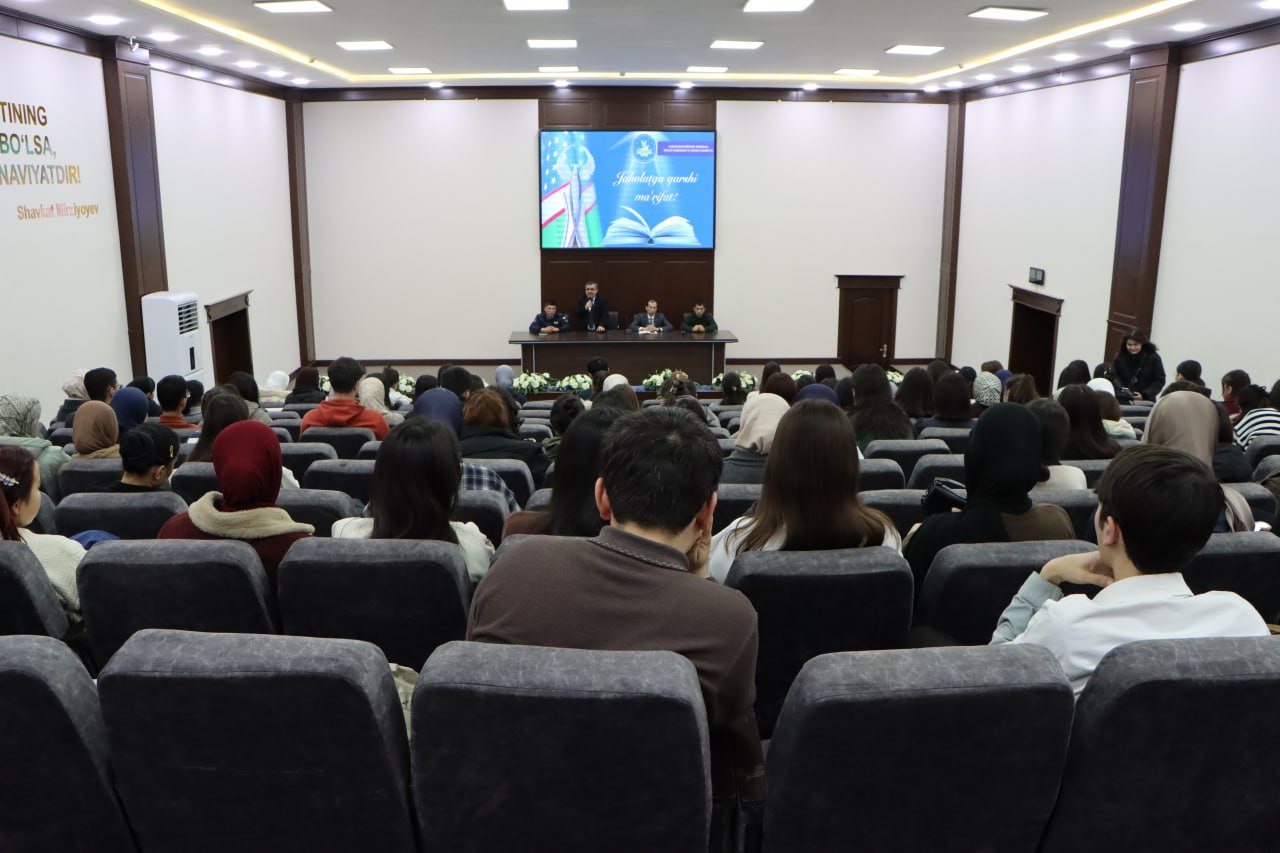 Kamoliddin Behzod nomidagi Milliy rassomlik va dizayn institutida “Jaholatga qarshi ma’rifat bilan kurashamiz” mavzusida ma'naviy-ma'rifiy uchrashuv tashkil etildi!