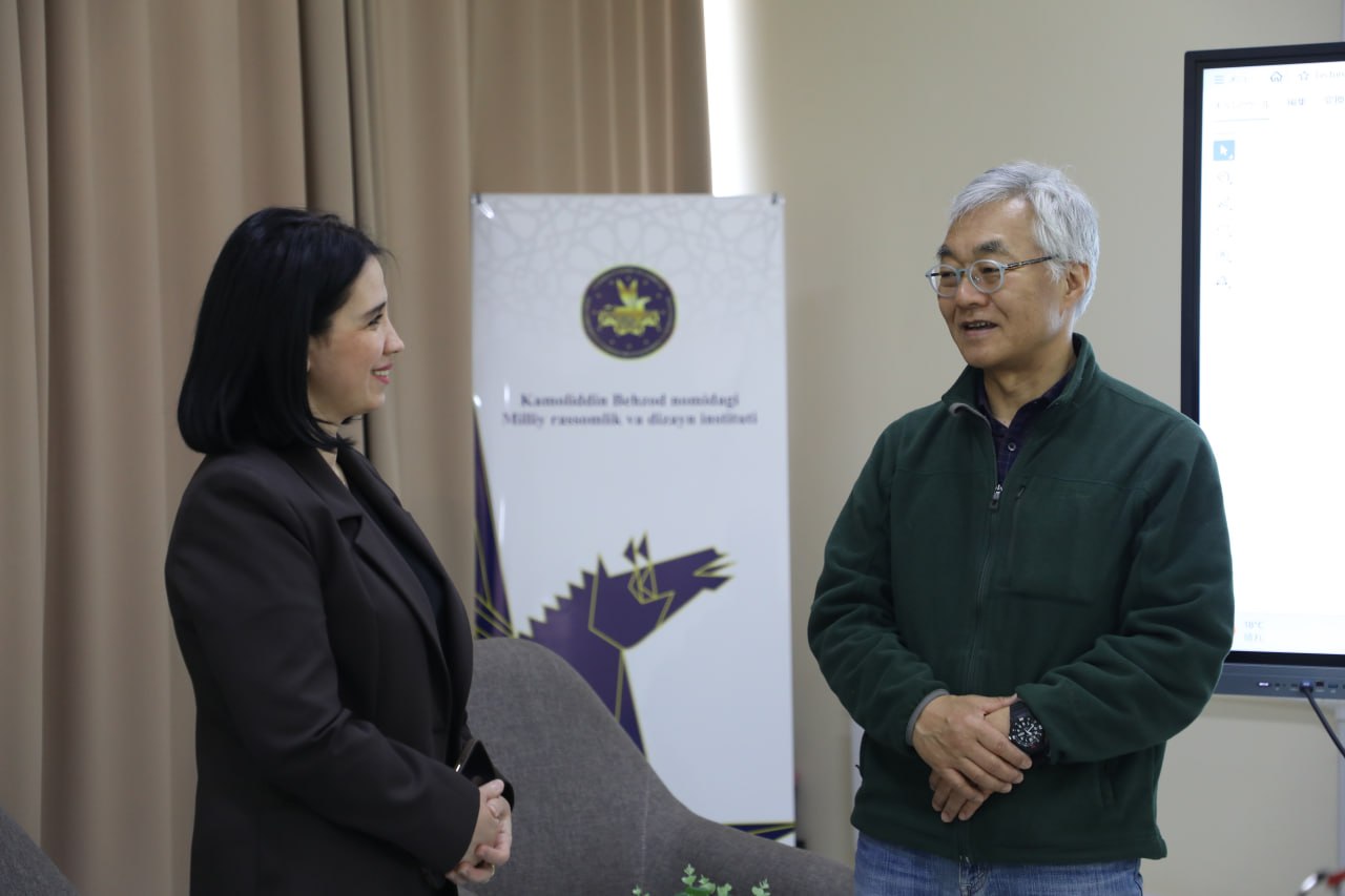 Kamoliddin Behzod nomidagi Milliy rassomlik va dizayn institutida xorijiy mutaxassislar ishtirokida ma'ruza va amaliy mashg'ulotlar tashkil etilmoqda!