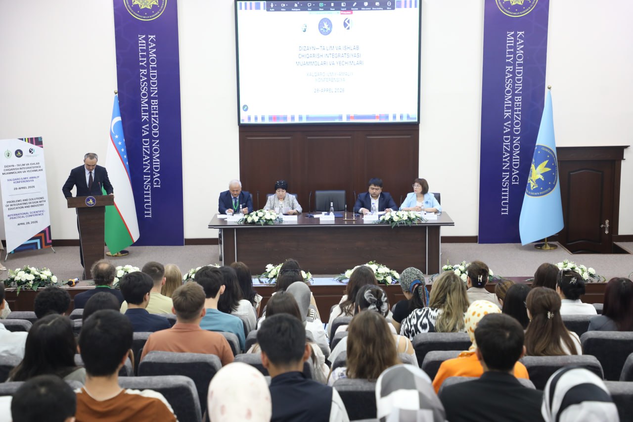 The international conference titled "Design—Problems and Solutions for the Integration of Education and Production" has commenced at the Kamoliddin Behzod National Institute of Arts and Design, in collaboration with the International Scientific Journal "Science and Innovation"