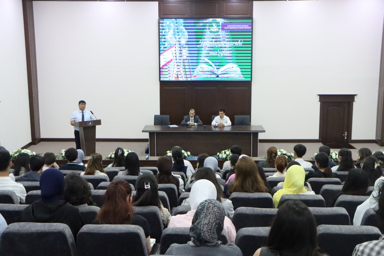 A spiritual and educational meeting was organized at the Kamoliddin Behzod National Institute of Art and Design on the topics "National Values ​​and Their Role in the Spirituality of the Nation" and "How I Understand the Threat of Religious Extremism and Terrorism"!