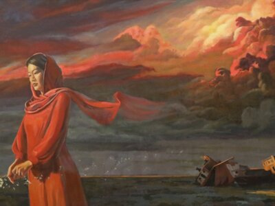 Easel painting composition titled ‘Aral’